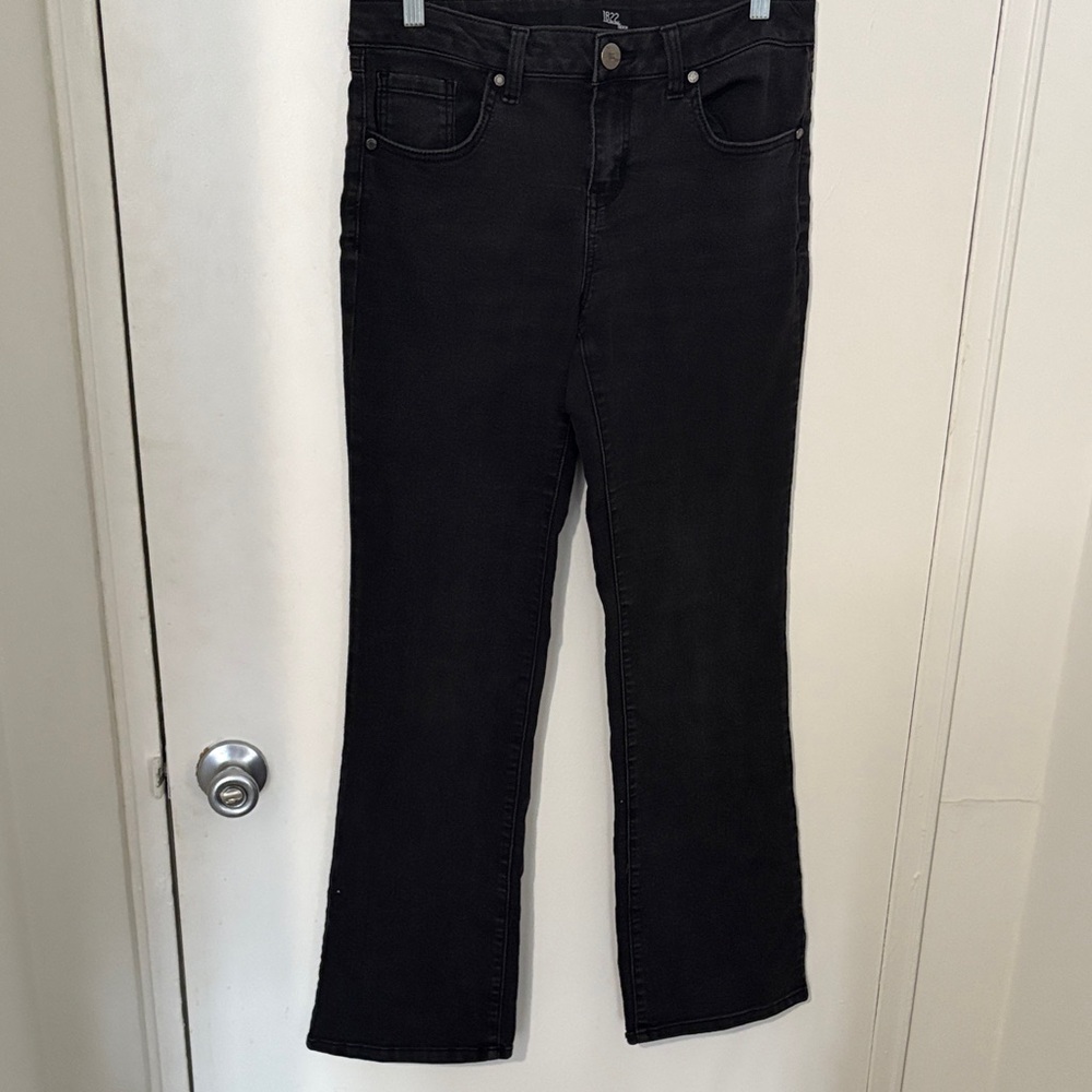 1822 Denim Women's Black Flare Jeans